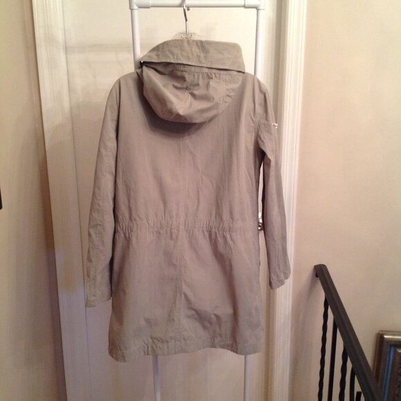 Stellah Pearl Embellished Long Light Jacket Coat w/ Hood - Picture 5 of 10